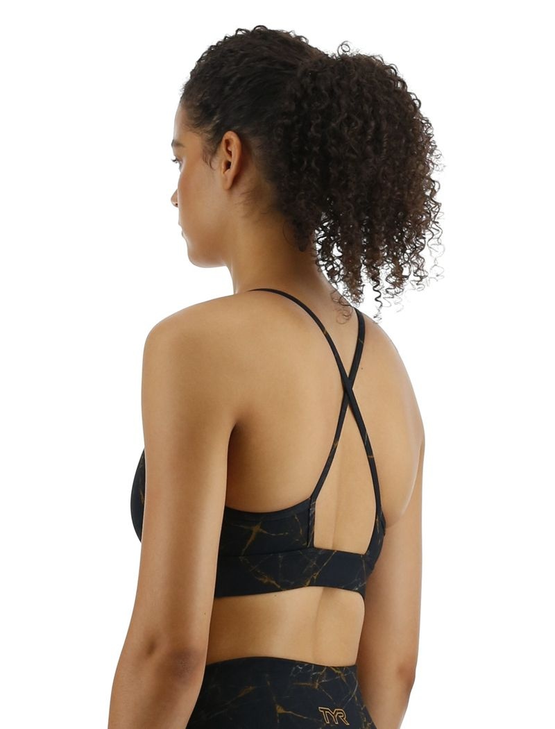 Black Tyr Base Kinetic™ High Neck Women's Sports Bra | US-NSQW86305