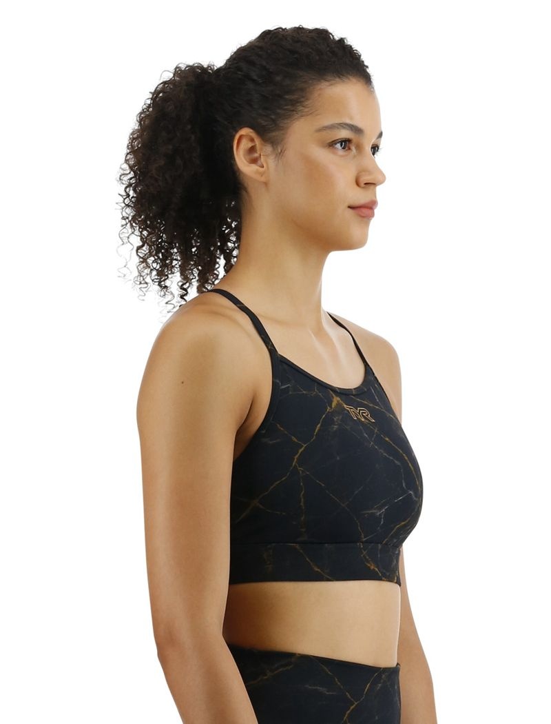 Black Tyr Base Kinetic™ High Neck Women's Sports Bra | US-NSQW86305