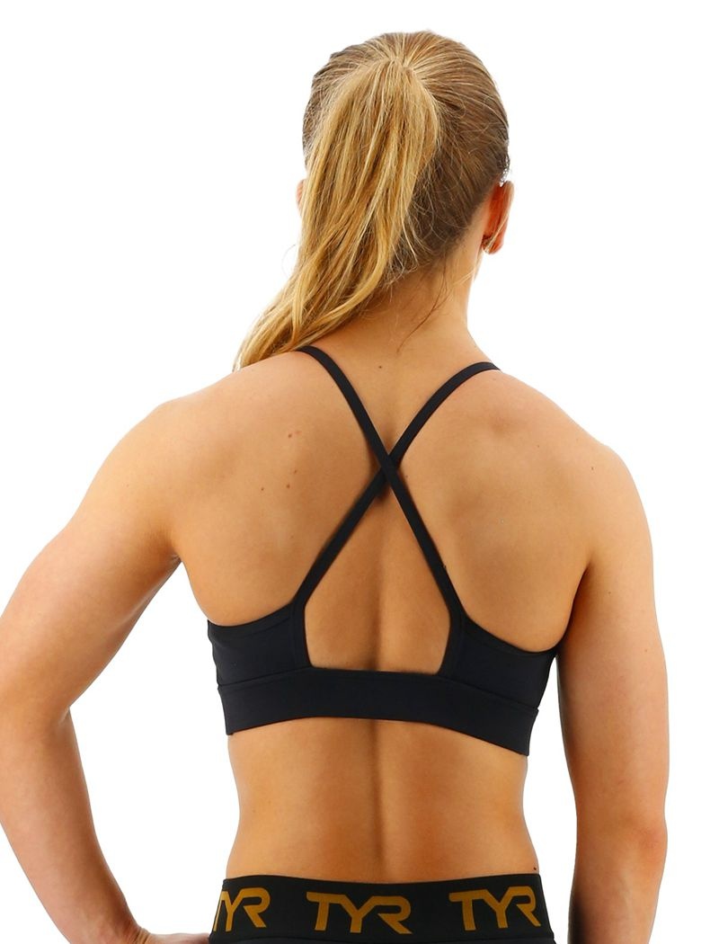 Black Tyr Base Kinetic™ High Neck Women's Sports Bra | US-TMRP58102