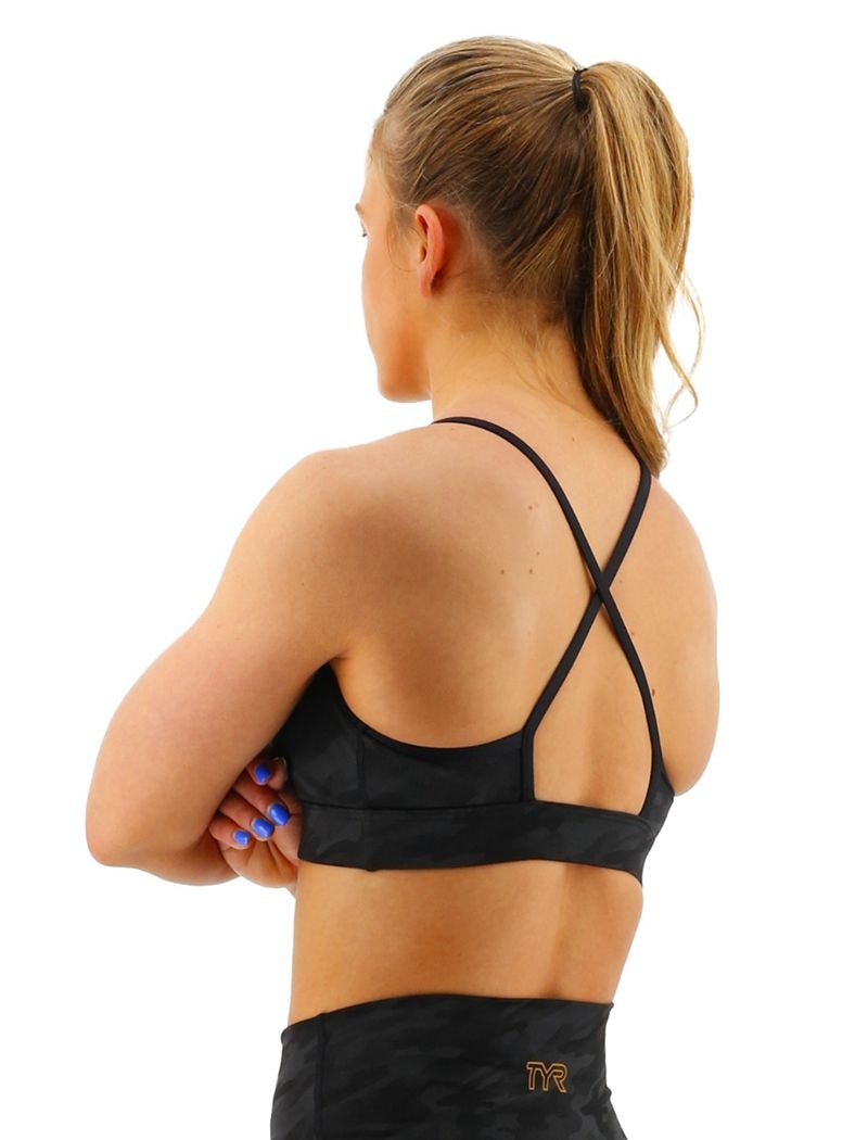 Black Tyr Base Kinetic™ High Neck Women's Sports Bra | US-HMCJ41538