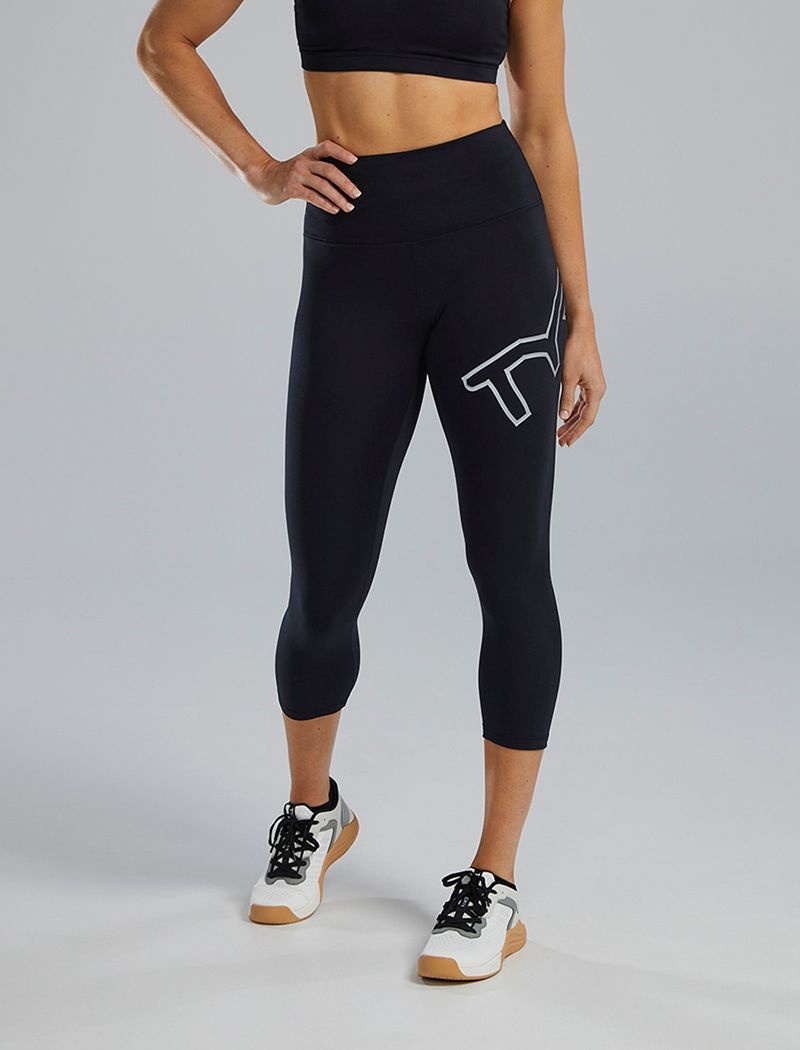 Black Tyr Base Kinetic™ High-rise 21 Logo Women's Leggings | US-YQAV94035