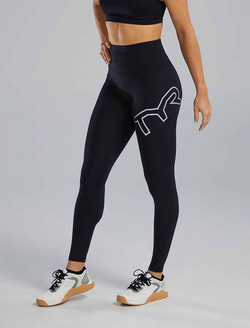 Black Tyr Base Kinetic™ High-rise 28 Logo Women's Leggings | US-AZVU31496