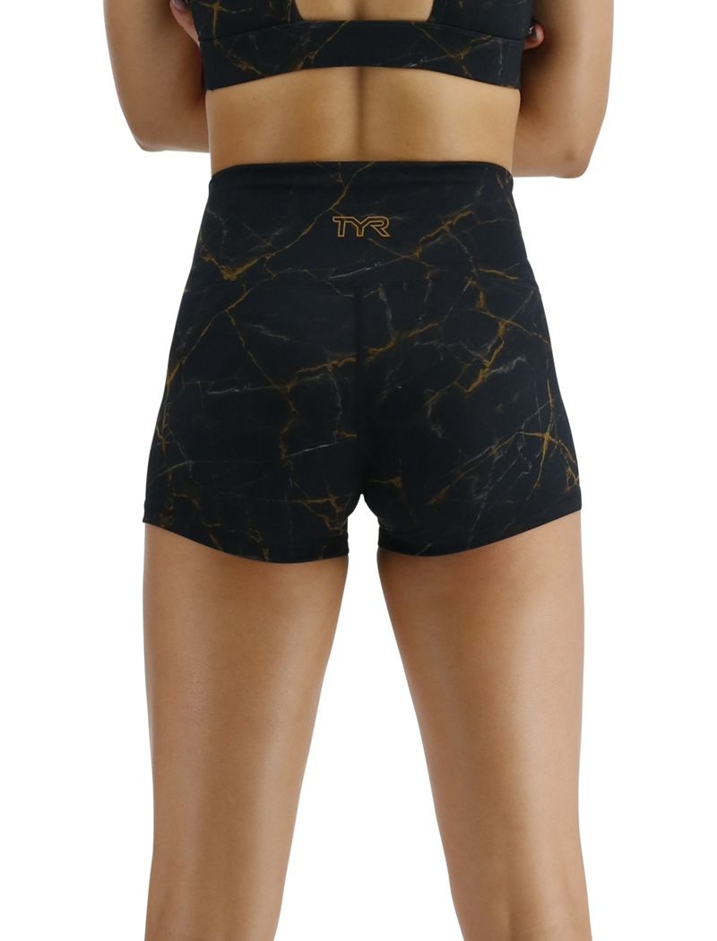 Black Tyr Base Kinetic™ High-rise 2 Logo Women's Shorts | US-XOTU05819