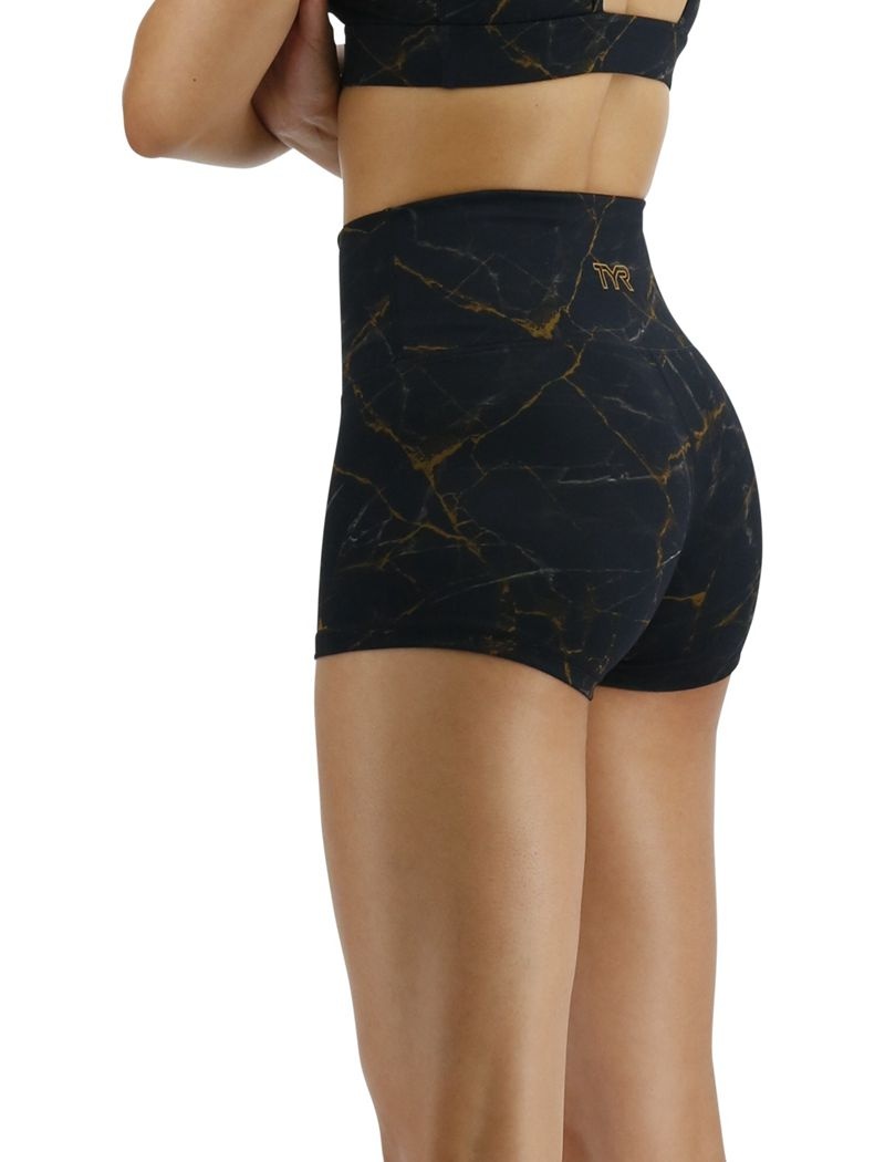 Black Tyr Base Kinetic™ High-rise 2 Logo Women's Shorts | US-XOTU05819