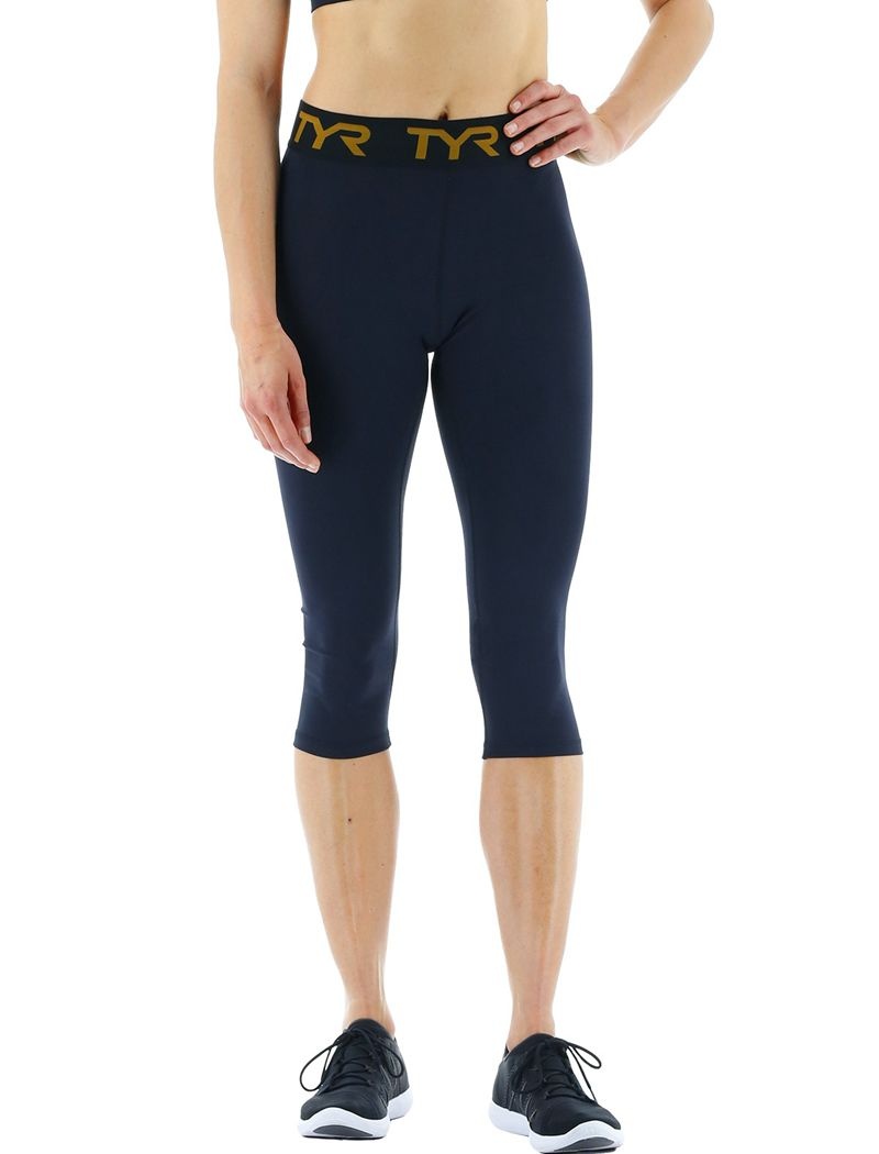 Black Tyr Base Kinetic™ Mid-rise Logo 18 Women's Leggings | US-QDCL34571