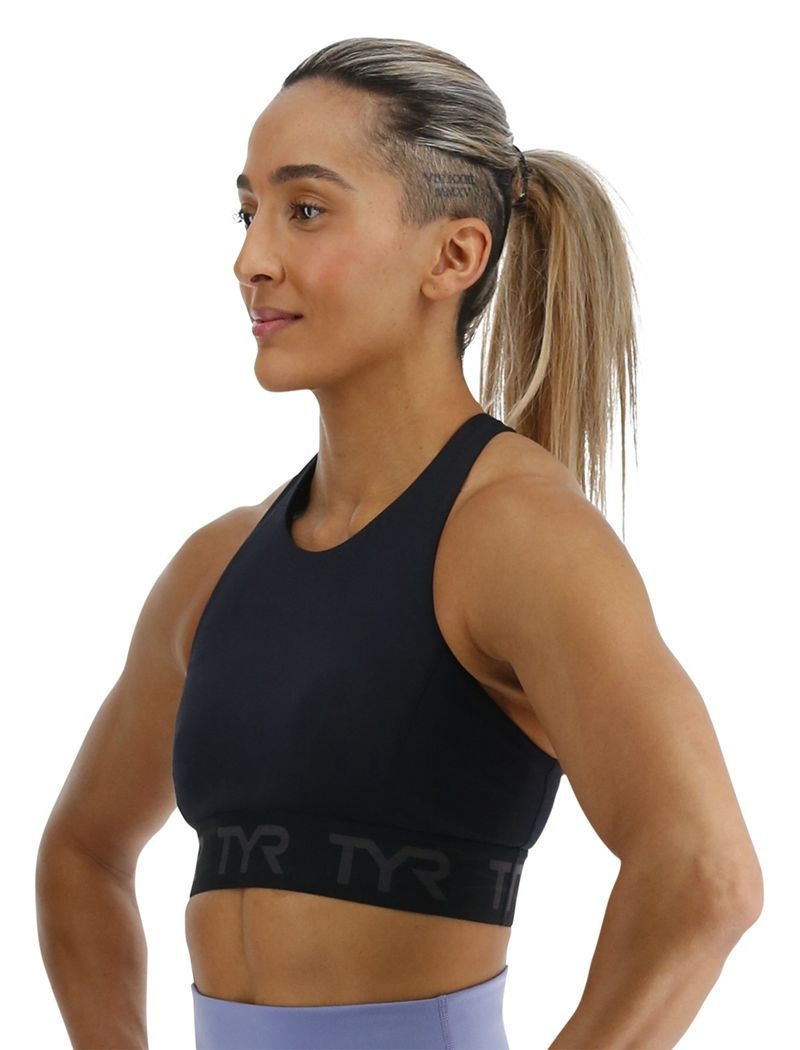 Black Tyr Base Kinetic™ Mod Racer Women's Sports Bra | US-SMYW26479