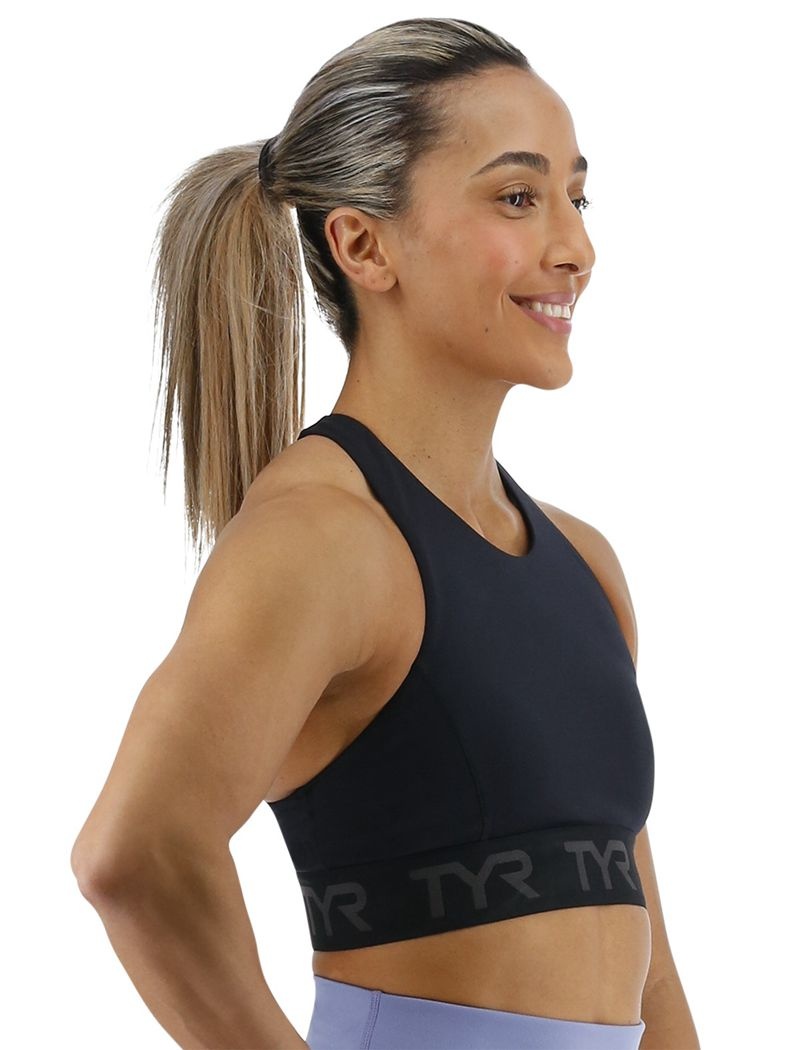 Black Tyr Base Kinetic™ Mod Racer Women's Sports Bra | US-SMYW26479