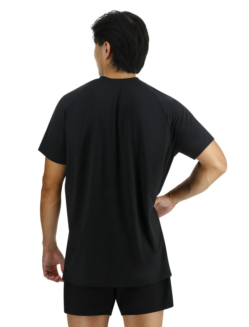 Black Tyr Climadry™ Raglan Tech Men's T-Shirt | US-PNEK43780