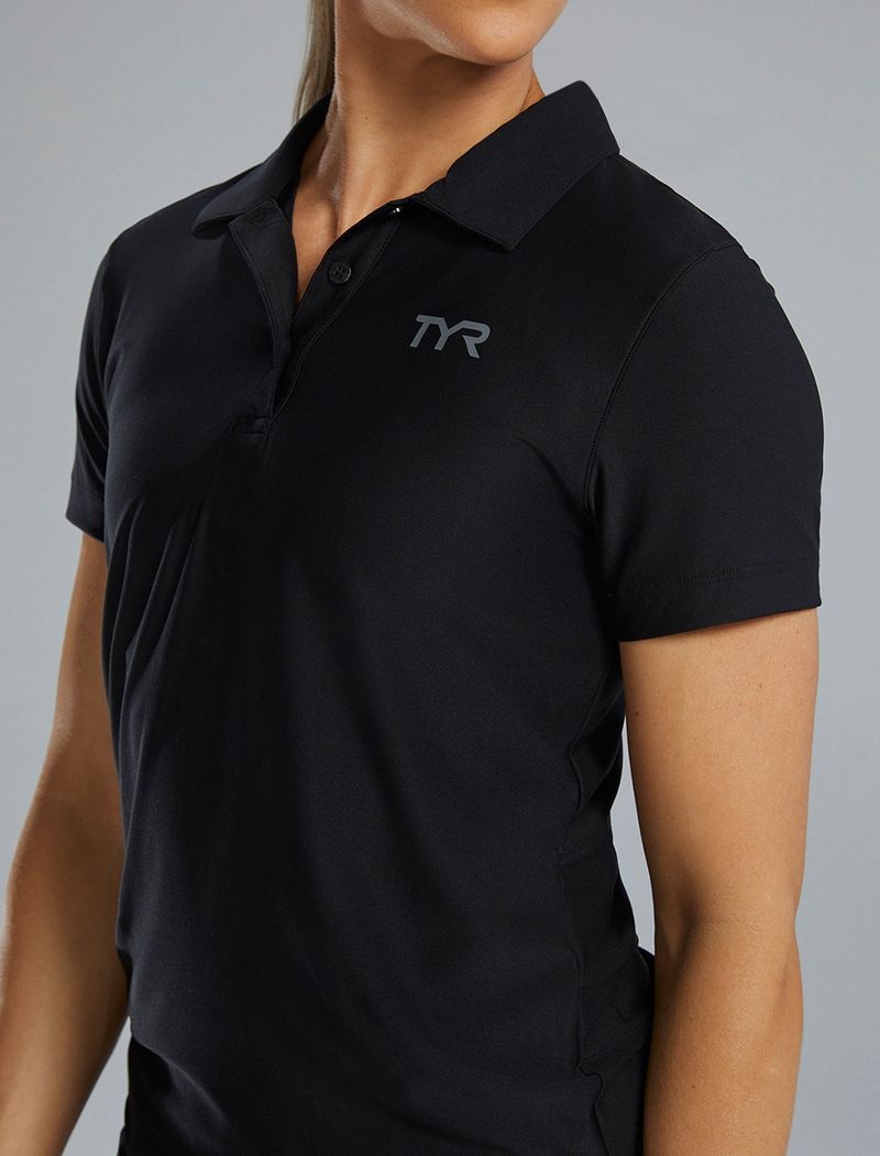 Black Tyr Climadry™ Short Sleeve Women's Polo Shirt | US-DSKQ72504