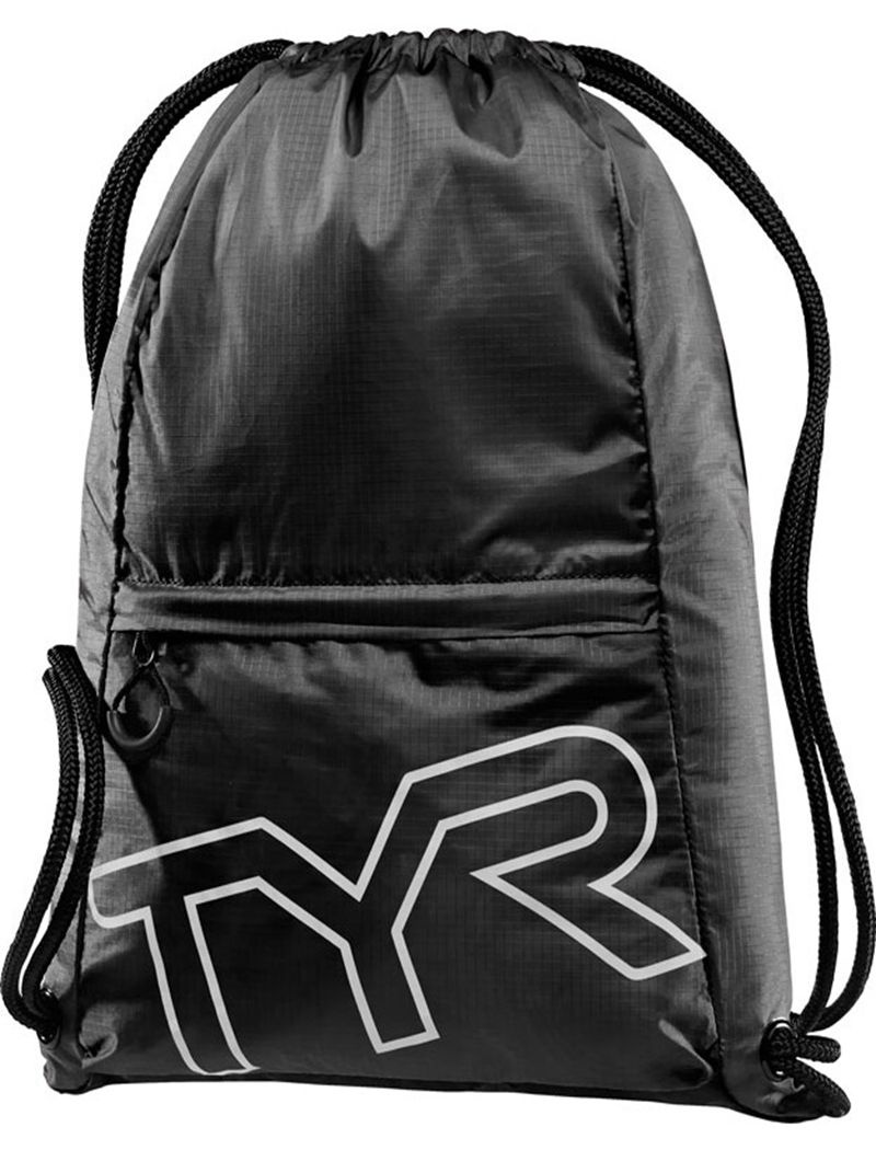 Black Tyr Drawstring Sackpack Men\'s Backpack | US-ZILY01278