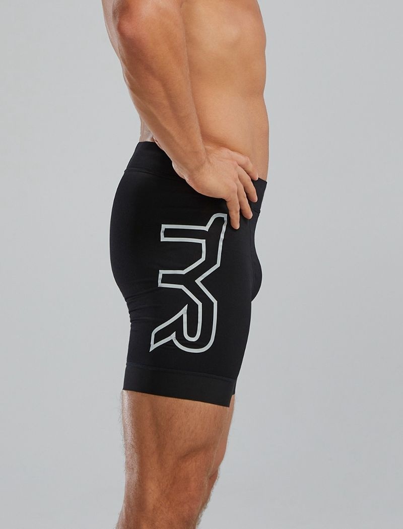 Black Tyr Durafast Elite® 6.5 Jammer Large Logo Men's Shorts | US-BMRZ69587