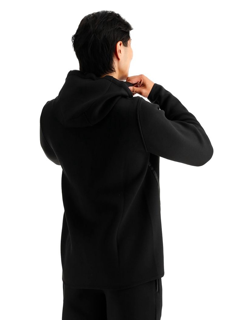 Black Tyr Elite Team Full Zip Men's Hoodie | US-XFDB75386