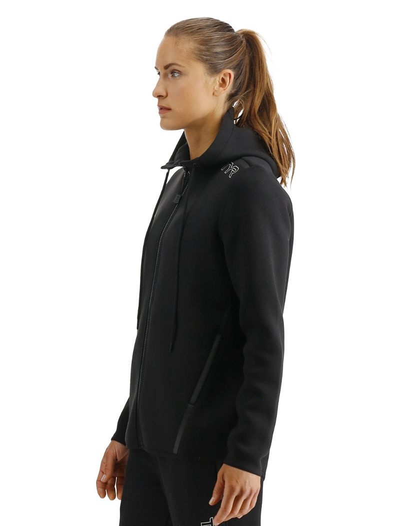 Black Tyr Elite Team Full Zip Women's Hoodie | US-NDWU10685