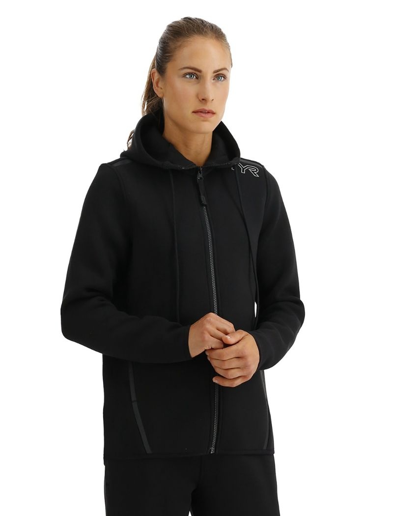 Black Tyr Elite Team Full Zip Women's Hoodie | US-NDWU10685