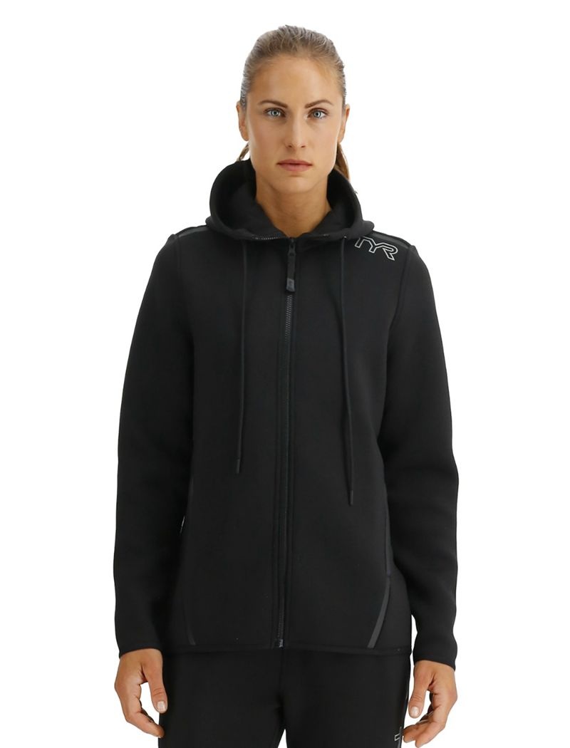 Black Tyr Elite Team Full Zip Women\'s Hoodie | US-NDWU10685