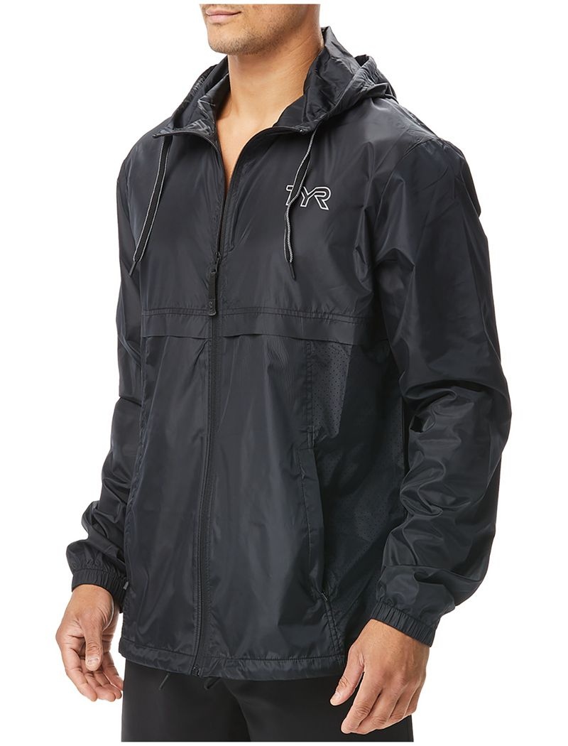 Black Tyr Elite Team Men's Windbreaker | US-SYNP87659