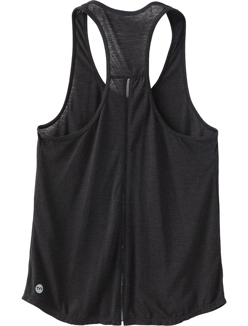 Black Tyr Grace Overlay Women's Tanks | US-LIMS07698