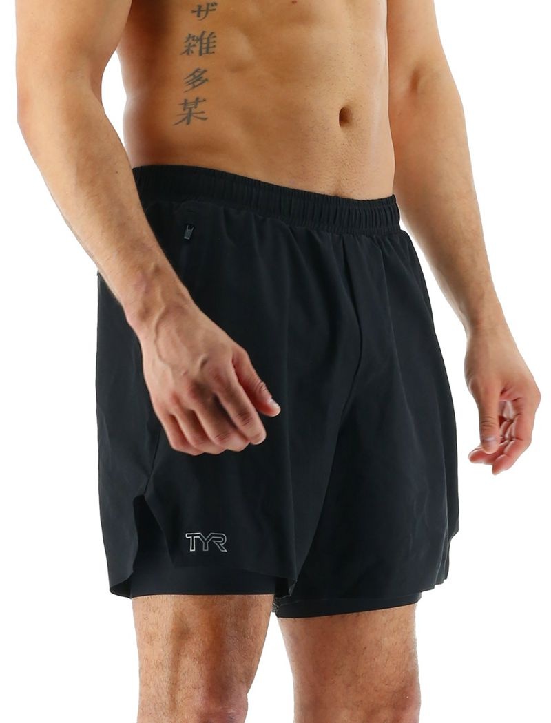 Black Tyr Hydrosphere™ Lined 6 Momentum Men's Shorts | US-RGIQ12378