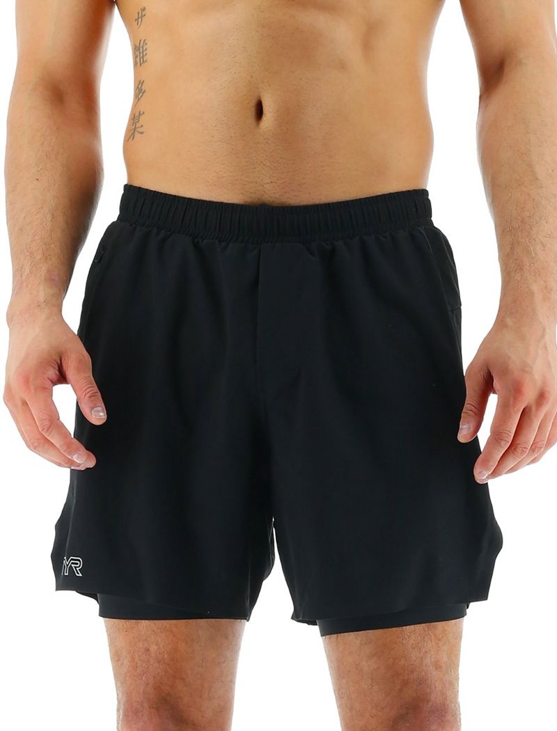 Black Tyr Hydrosphere™ Lined 6 Momentum Men\'s Shorts | US-RGIQ12378