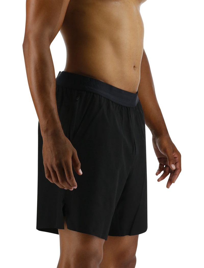 Black Tyr Hydrosphere™ Lined 7 Unbroken Big Logo Men's Shorts | US-GZTJ56034