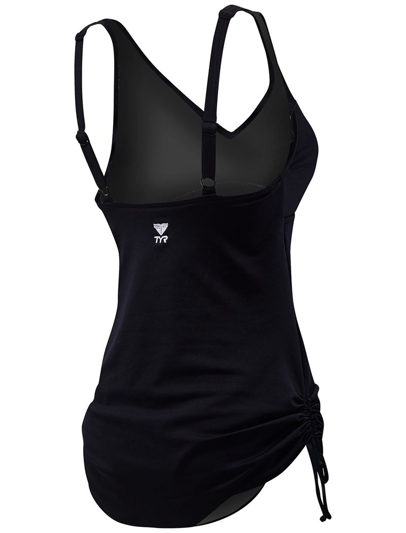 Black Tyr Plus V-neck Sheath Women's Tanks | US-LTIN87023