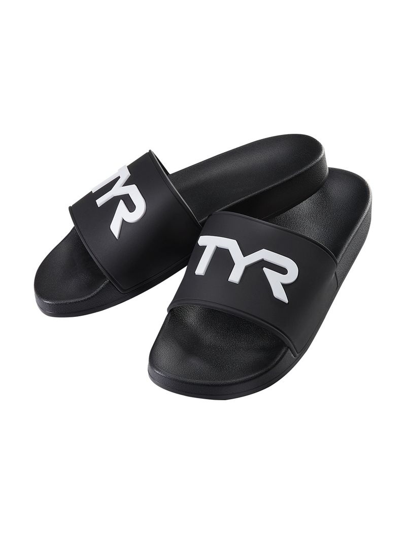 Black Tyr Podium Alpha Deck Men\'s Slides | US-COJU03574