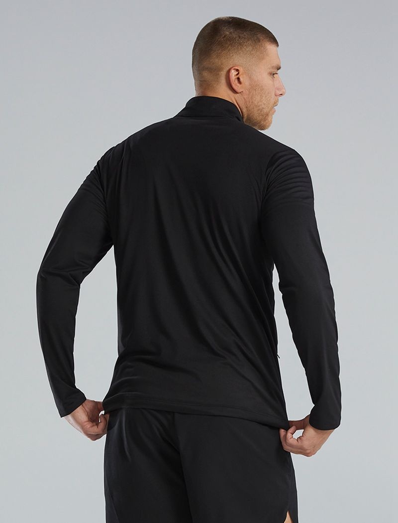 Black Tyr Sls™ Long Sleeve1⁄4 Zip Men's Shirts | US-VUXP58026