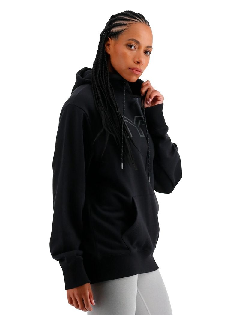 Black Tyr Ultrasoft Big Logo Tech Women's Hoodie | US-SHPR78130