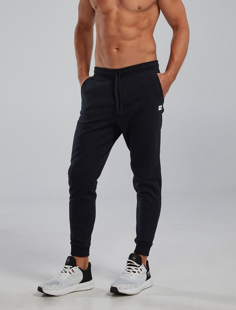 Black Tyr Ultrasoft Heavyweight Terry Men's Joggers | US-RNWI29304