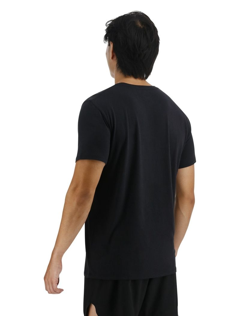 Black Tyr Ultrasoft Lightweight Tech Men's T-Shirt | US-HVSF17824