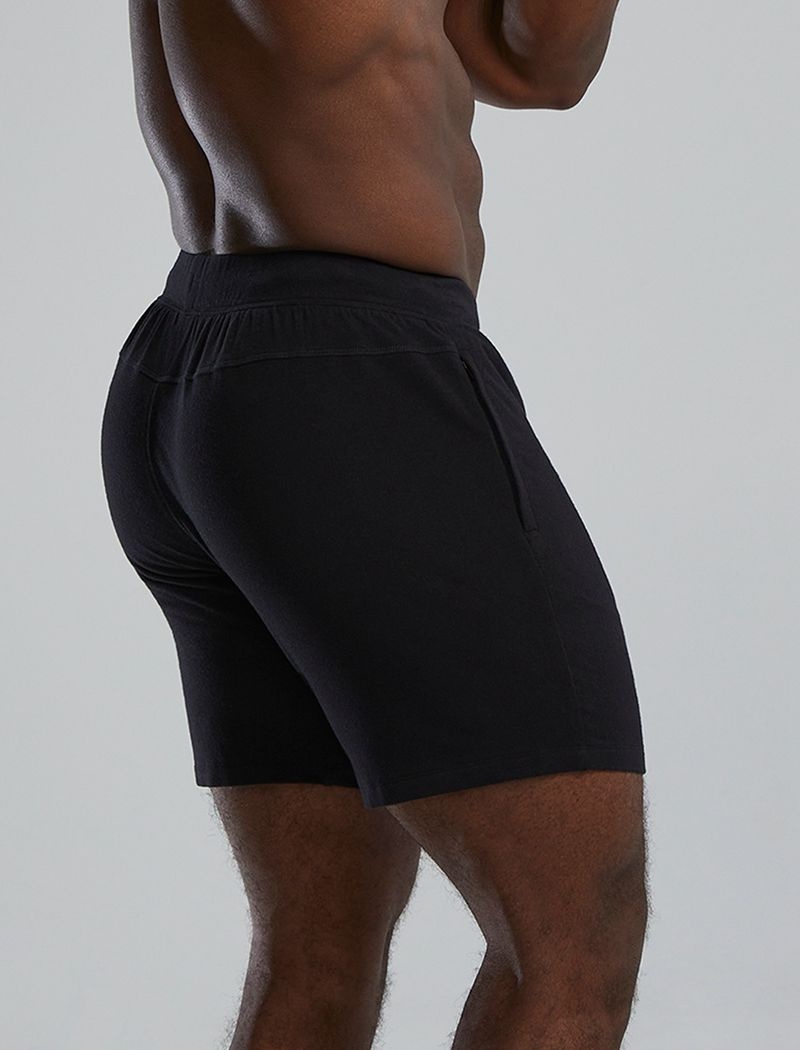 Black Tyr Ultrasoft Midweight Terry A.M. Men's Shorts | US-GCQU32517