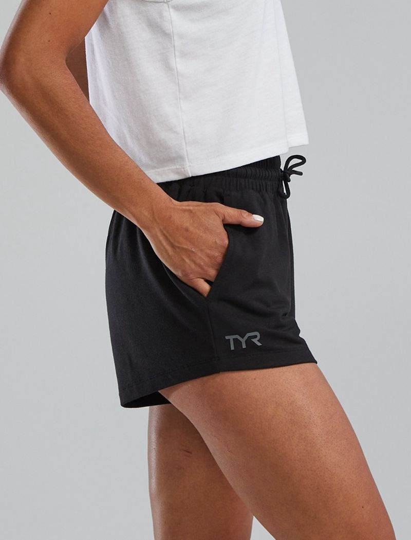 Black Tyr Ultrasoft Midweight Terry A.M. Women's Shorts | US-PKNA04539