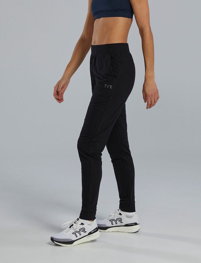 Black Tyr Ultrasoft Midweight Terry A.M. Women's Joggers | US-GHCZ37412