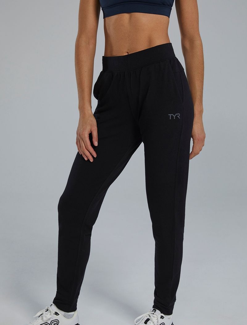 Black Tyr Ultrasoft Midweight Terry A.M. Women's Joggers | US-GHCZ37412