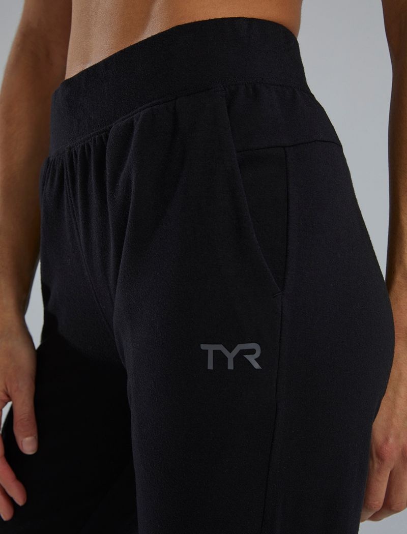 Black Tyr Ultrasoft Midweight Terry A.M. Women's Joggers | US-GHCZ37412