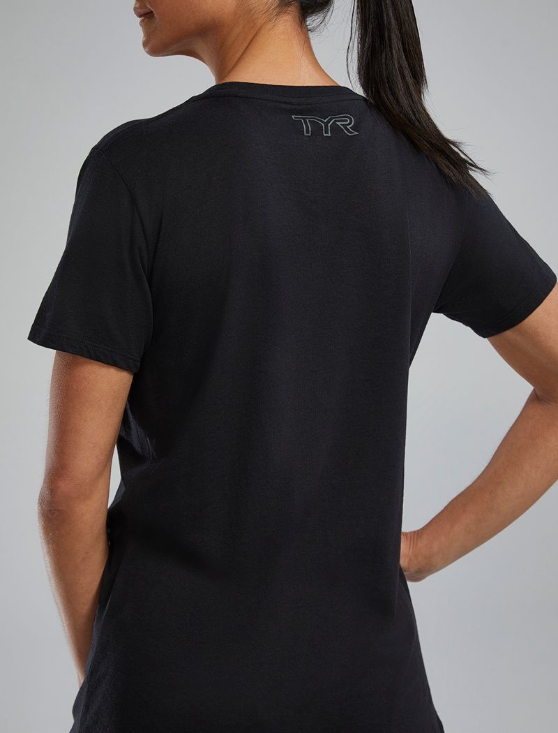 Black Tyr Ultrasoft™ Short Sleeve Graphic Always In Front Box Women's T-Shirt | US-GRXI78921