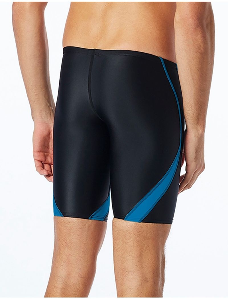 Black / Blue Tyr Tyreco™ Alliance Jammer Splice Men's Swimsuit | US-GKTJ93867