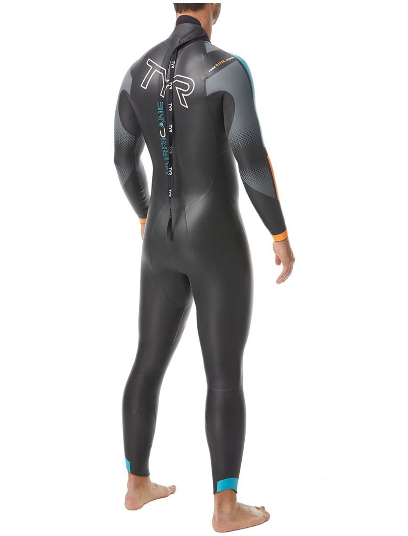 Black / Blue / Orange Tyr Hurricane® Cat 2 Men's Wetsuit | US-FJGU06175