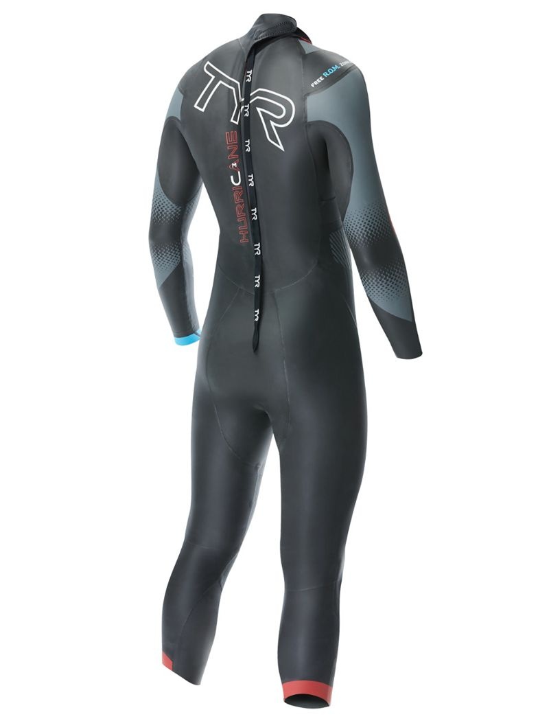 Black / Blue / Red Tyr Hurricane® Cat 3 Men's Wetsuit | US-UJQB58914