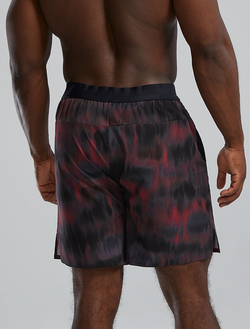 Black / Burgundy Tyr Hydrosphere™ Unbroken Lined 7 Unbroken Men's Shorts | US-VXJU23591