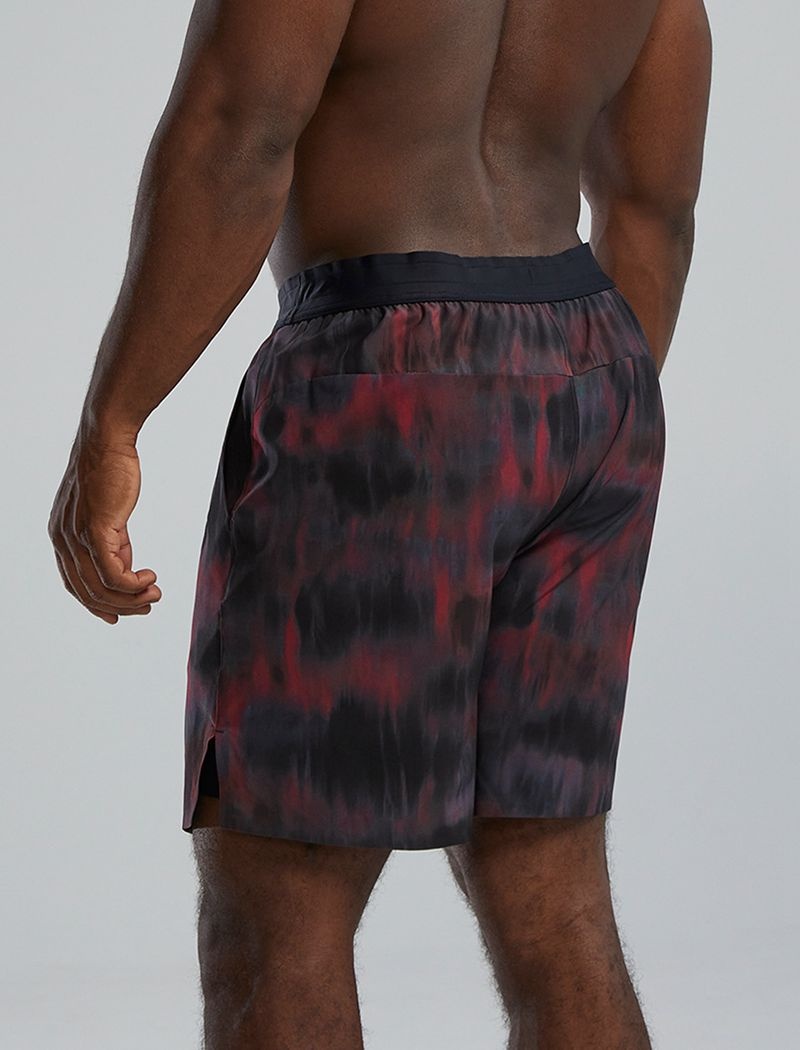 Black / Burgundy Tyr Hydrosphere™ Unbroken Lined 7 Unbroken Men's Shorts | US-VXJU23591