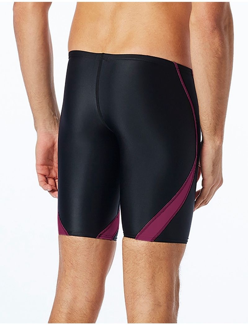 Black / Burgundy Tyr Tyreco™ Alliance Jammer Splice Men's Swimsuit | US-EZUB13074