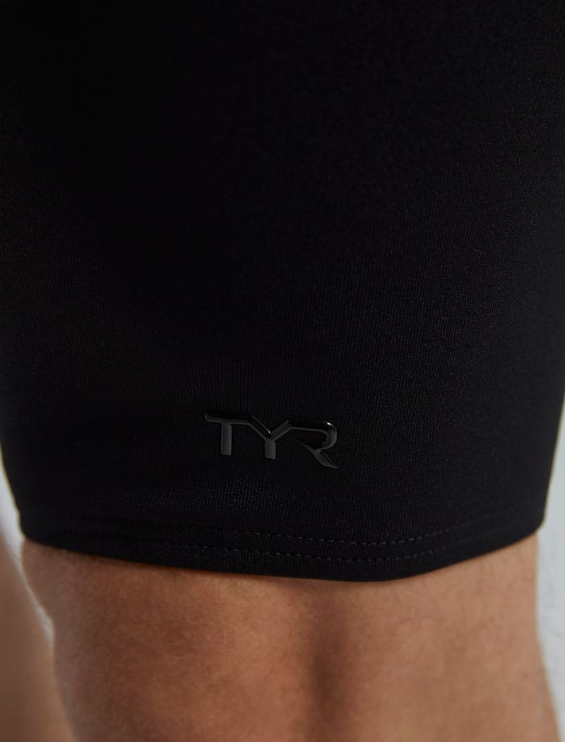 Black / Dark Blue Tyr Durafast Elite® Curve Splice Jammer Men's Swimsuit | US-VEAC57480