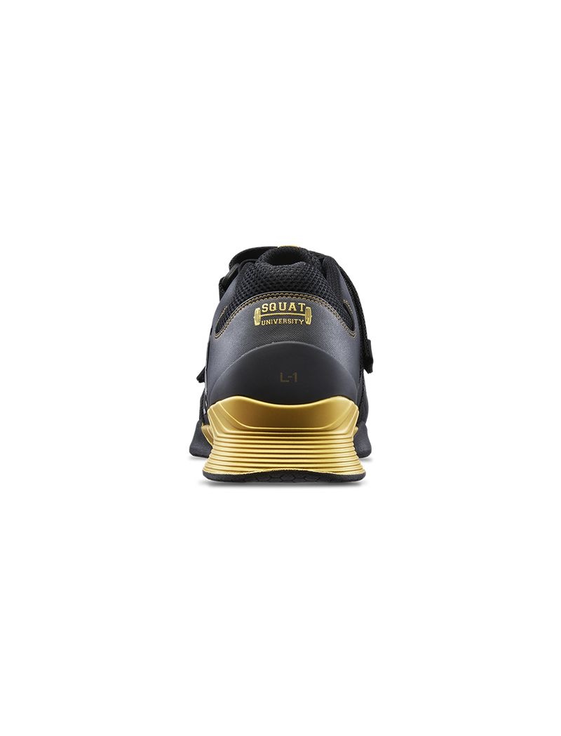 Black / Gold Tyr Squat University L-1 Lifter Limited Edition Men's Sneakers | US-NIAT37065