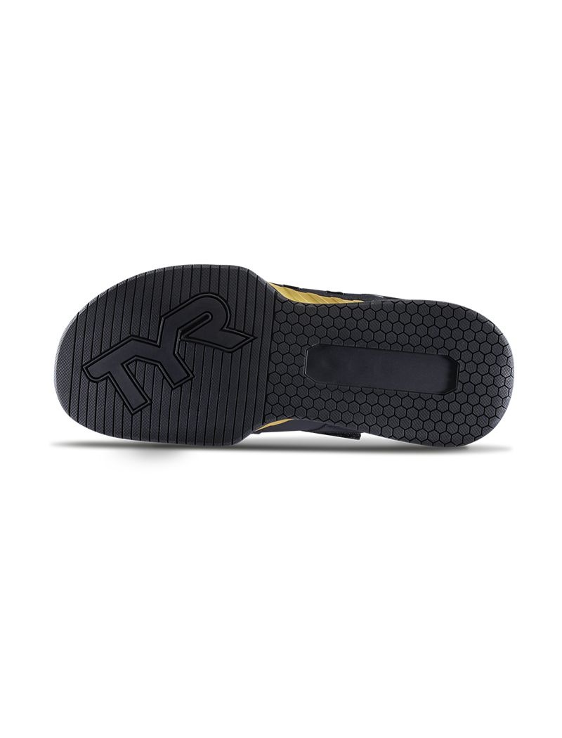 Black / Gold Tyr Squat University L-1 Lifter Limited Edition Men's Sneakers | US-NIAT37065