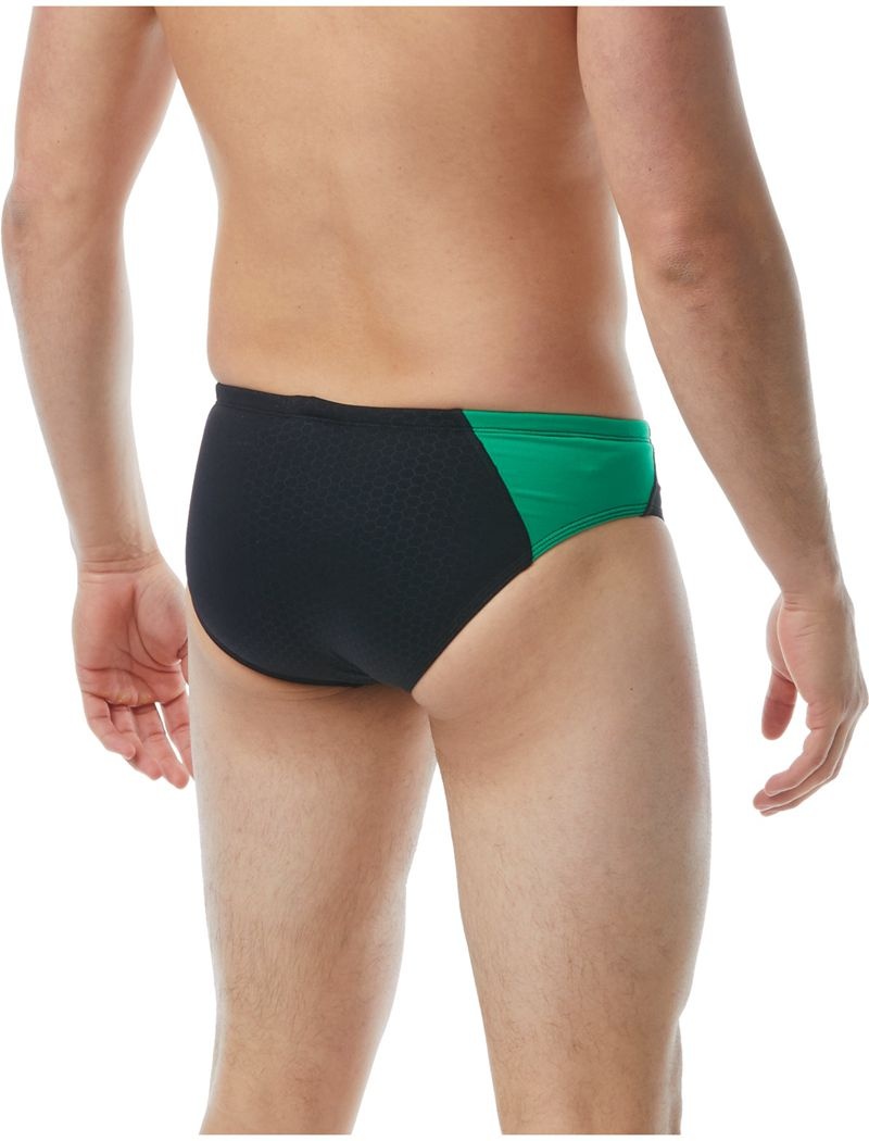 Black / Green Tyr Durafast Elite® Blade Splice Hexa Men's Swimsuit | US-VPBY48265