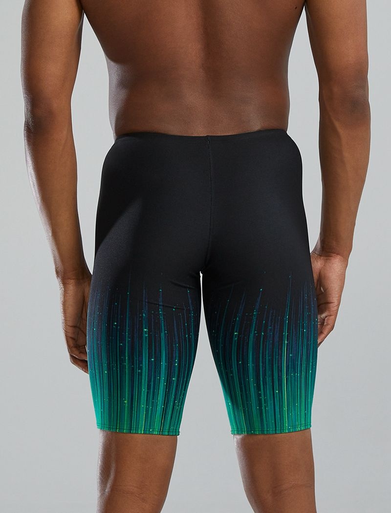 Black / Green Tyr Durafast Elite® Jammer Speedwarp Men's Swimsuit | US-WIRY95703