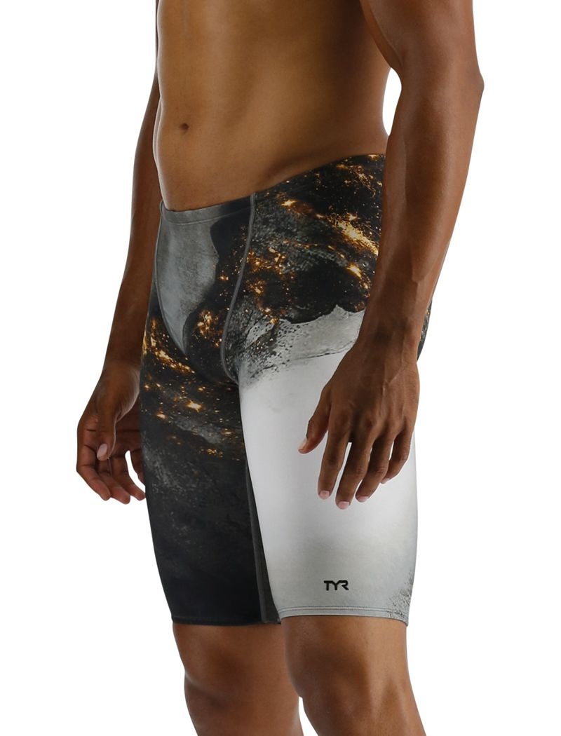 Black / Grey / Gold Tyr Durafast Elite® Jammer Pyrite Men's Swimsuit | US-TBGN42780