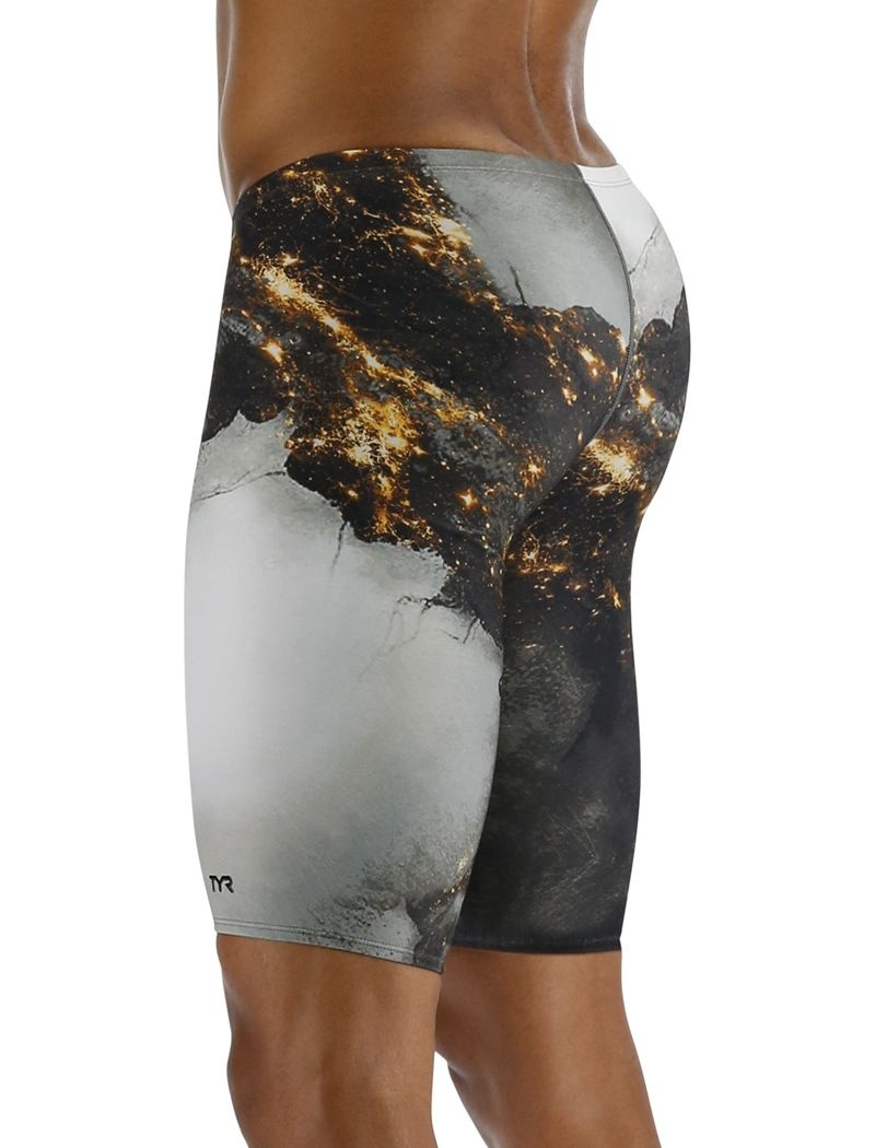 Black / Grey / Gold Tyr Durafast Elite® Jammer Pyrite Men's Swimsuit | US-TBGN42780