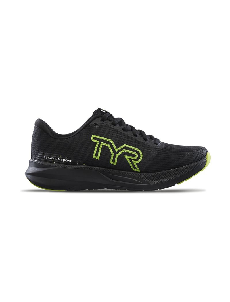 Black / Light Green Tyr Sr-1 Tempo Runner Limited Edition Men's Running Shoes | US-VNTX40371